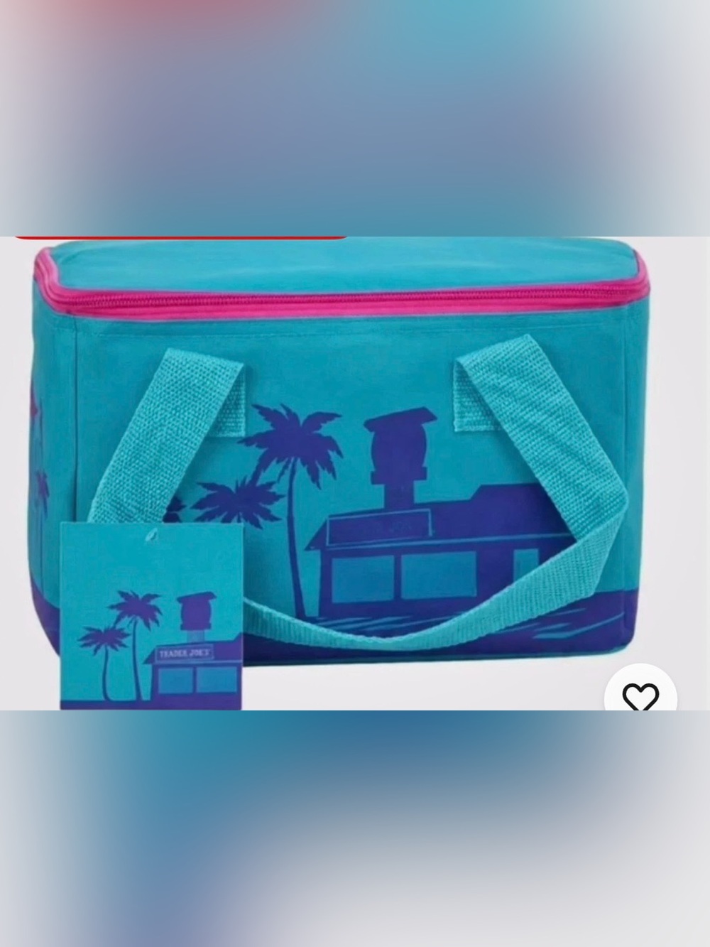 Trader Joe’s Beachy Blue Insulated Mini Cooler Bag with Handles